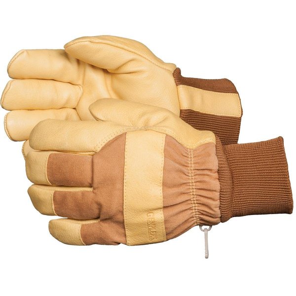 Gemplers Gemplers Insulated Waterproof Pigskin Gloves with Knit Wrist 1938KWBRN SM